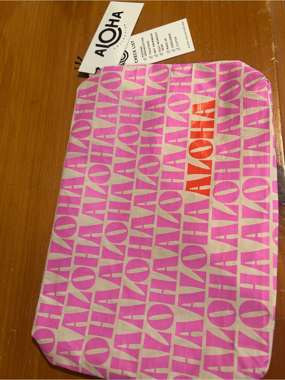 Aloha Pink Logo Pouch